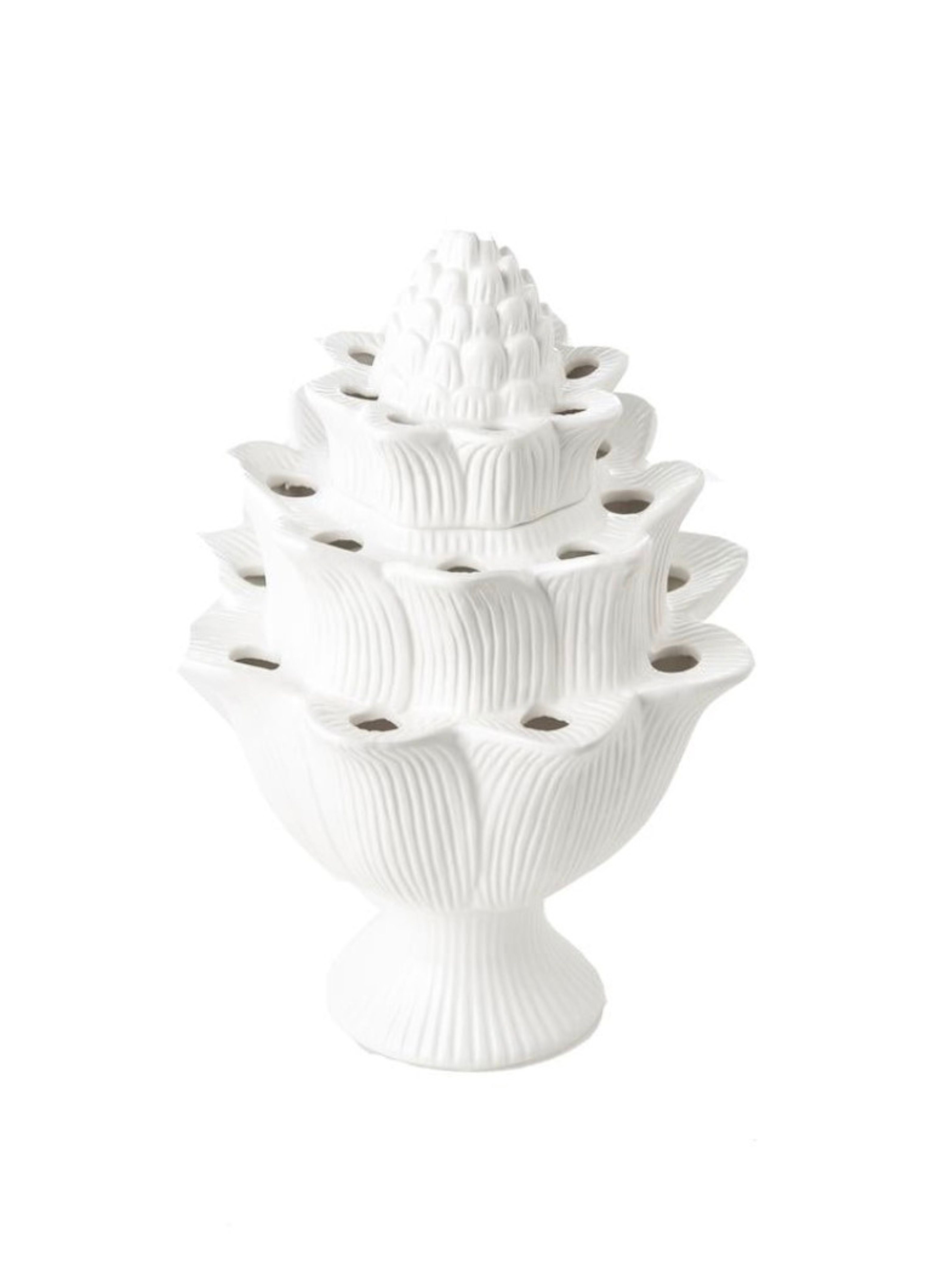 Small White Tulipiere Vase