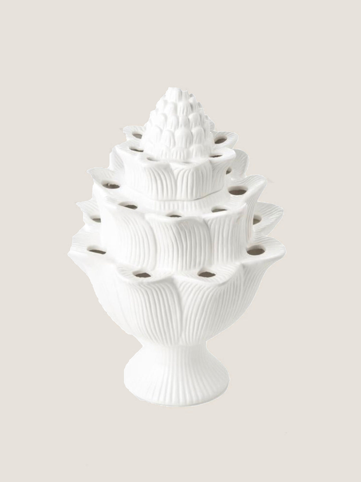 Small White Tulipiere Vase