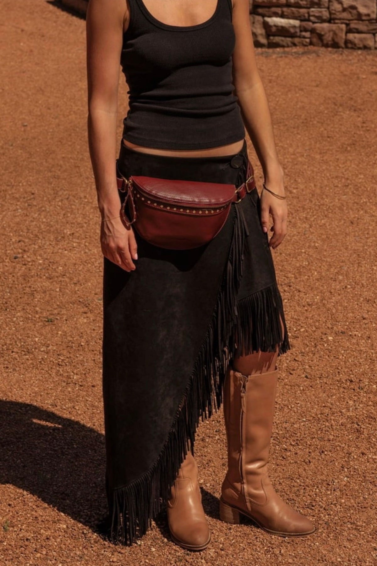 Cassidy Burgundy Belt Bag