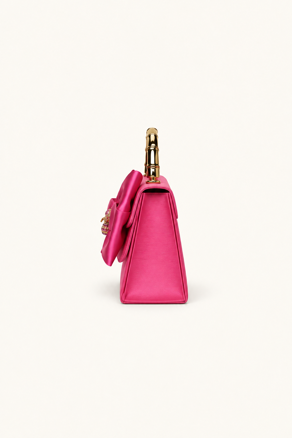 Pink Lulu Rhinestone Bee Charm Handbag
