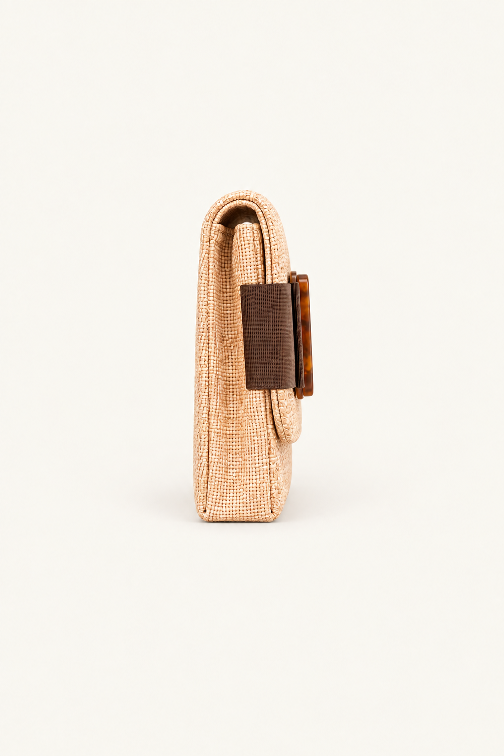Avery Black Bow Clutch with Tortoise Buckle