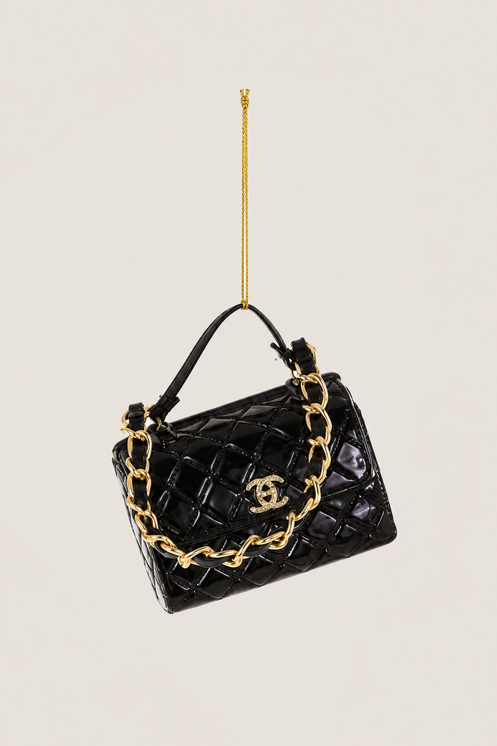 Black Luxe Handbag Ornament