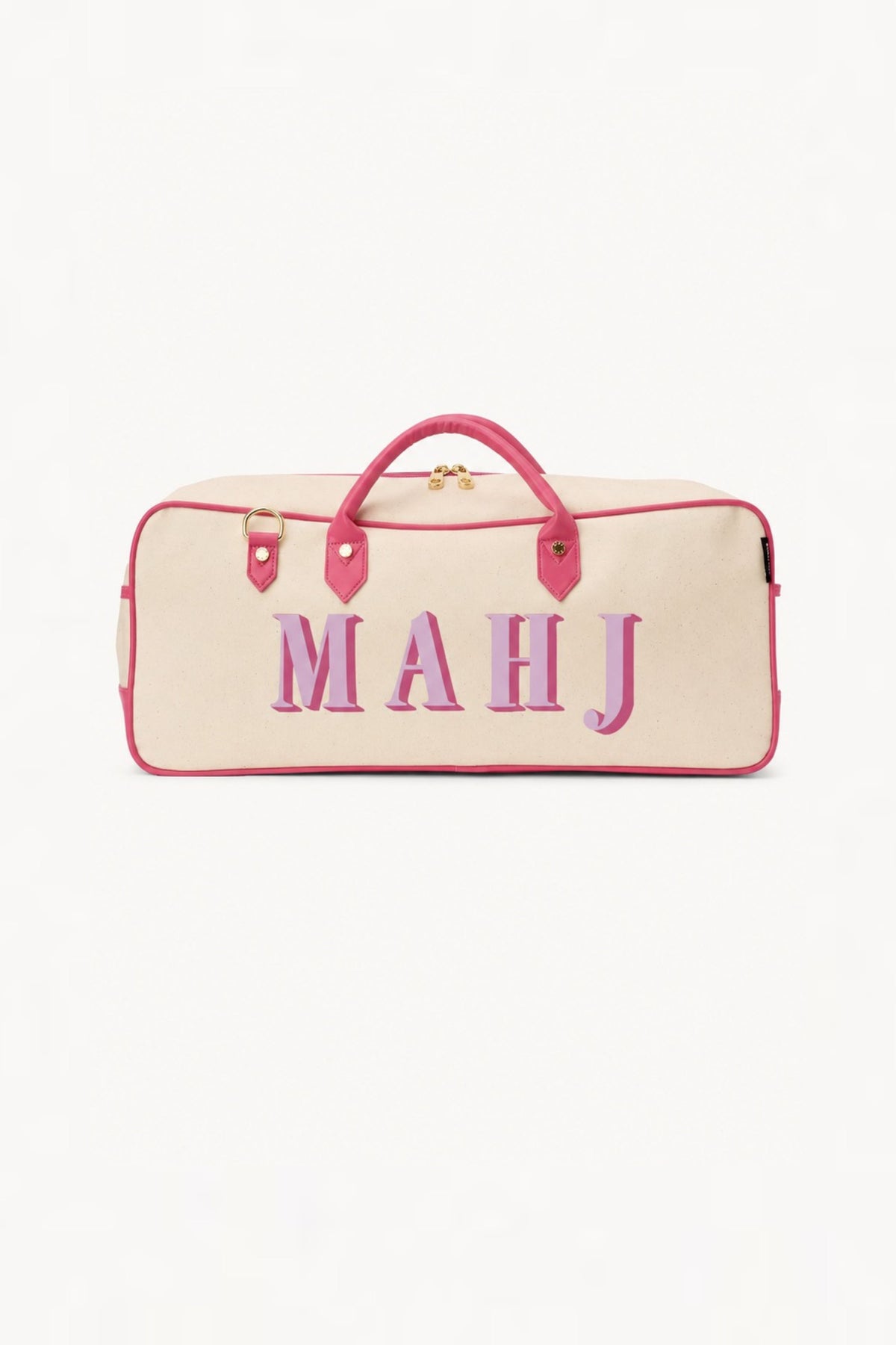 Raspberry Margo “Mahj” Mahjong Tote — Hot Pink Trim