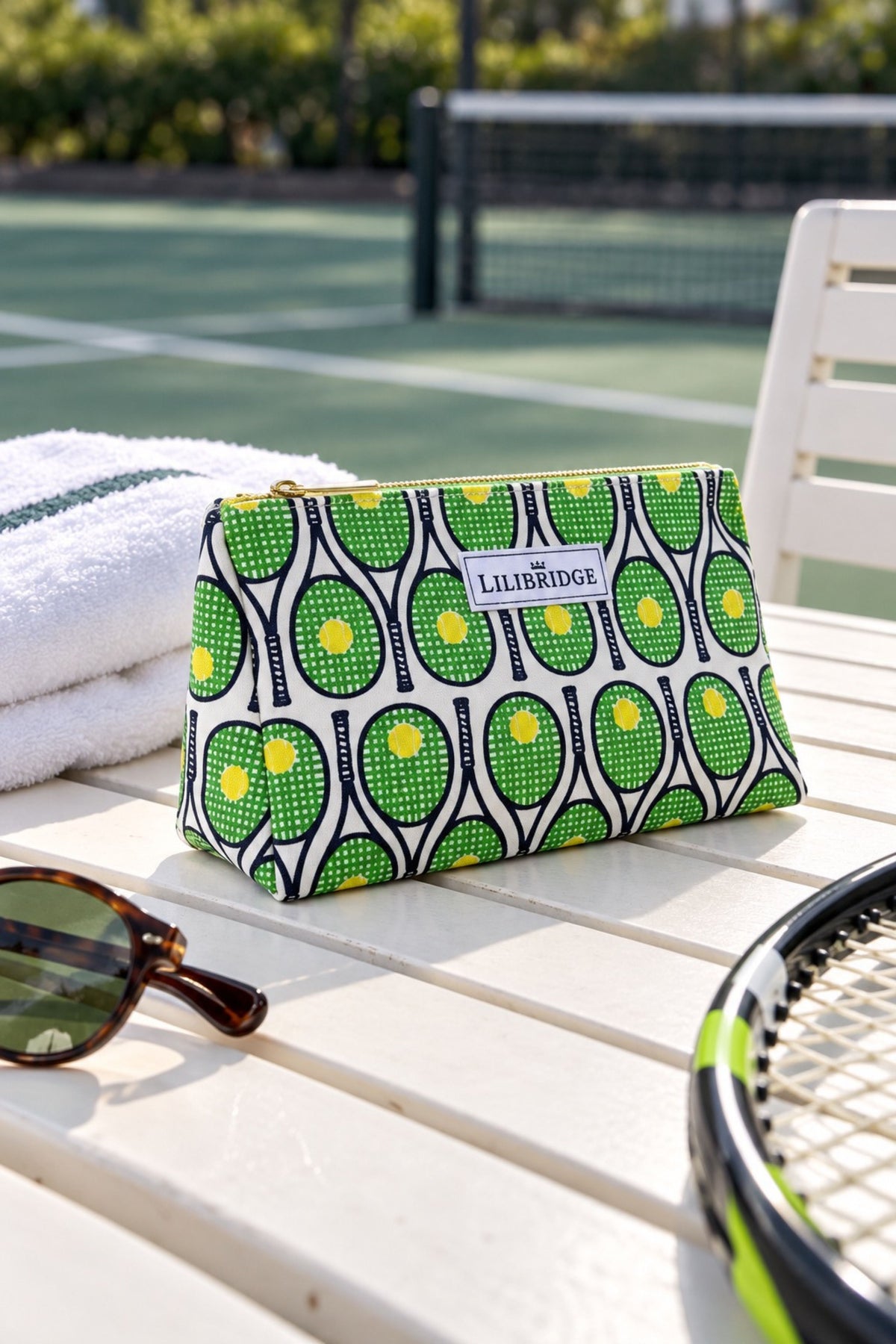 Tennis Racket Make Up Bag