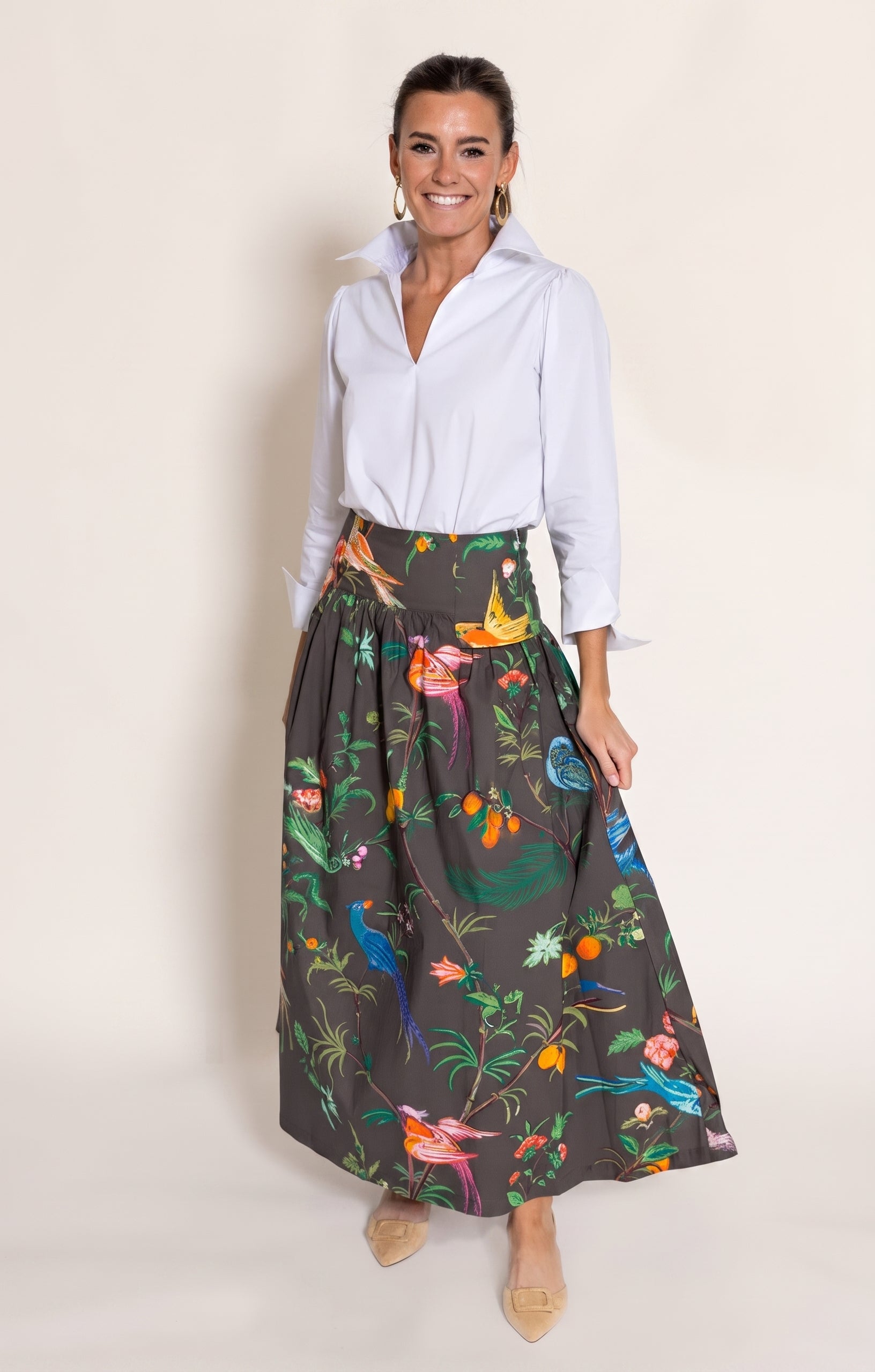 Feather Frolic© Sadie Drop Waist Maxi Skirt