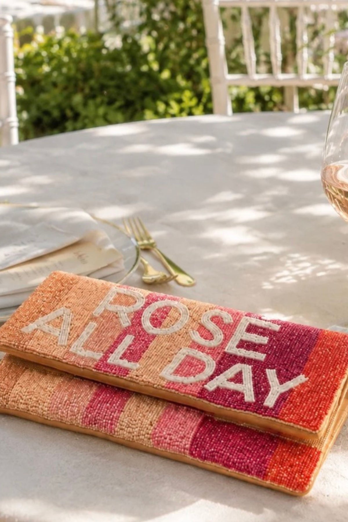 Rose All Day Beaded Clutch