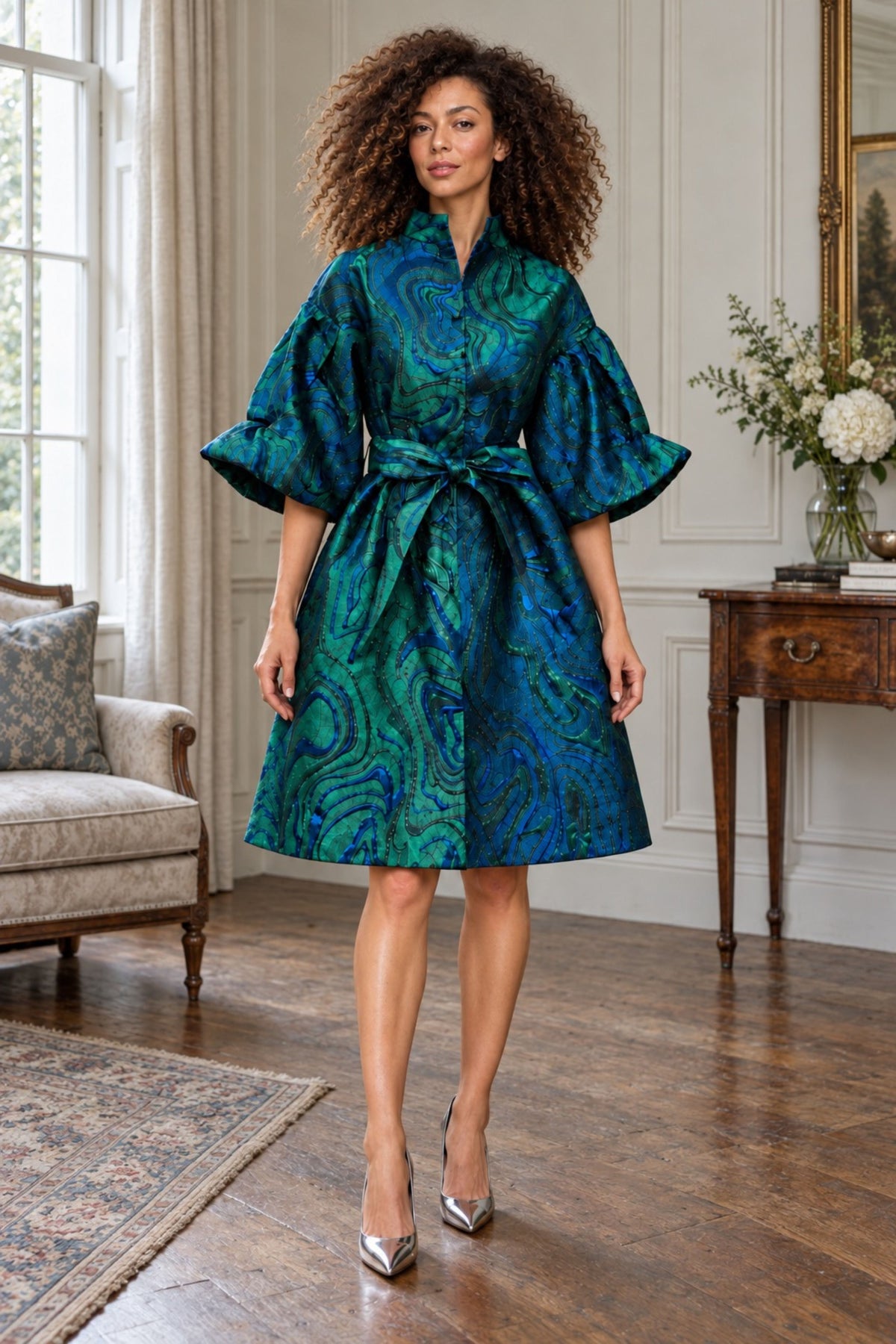 The Ellington Brocade Dress