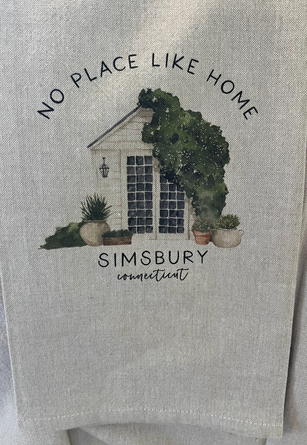 Simsbury No Place Like Home Tea Towel