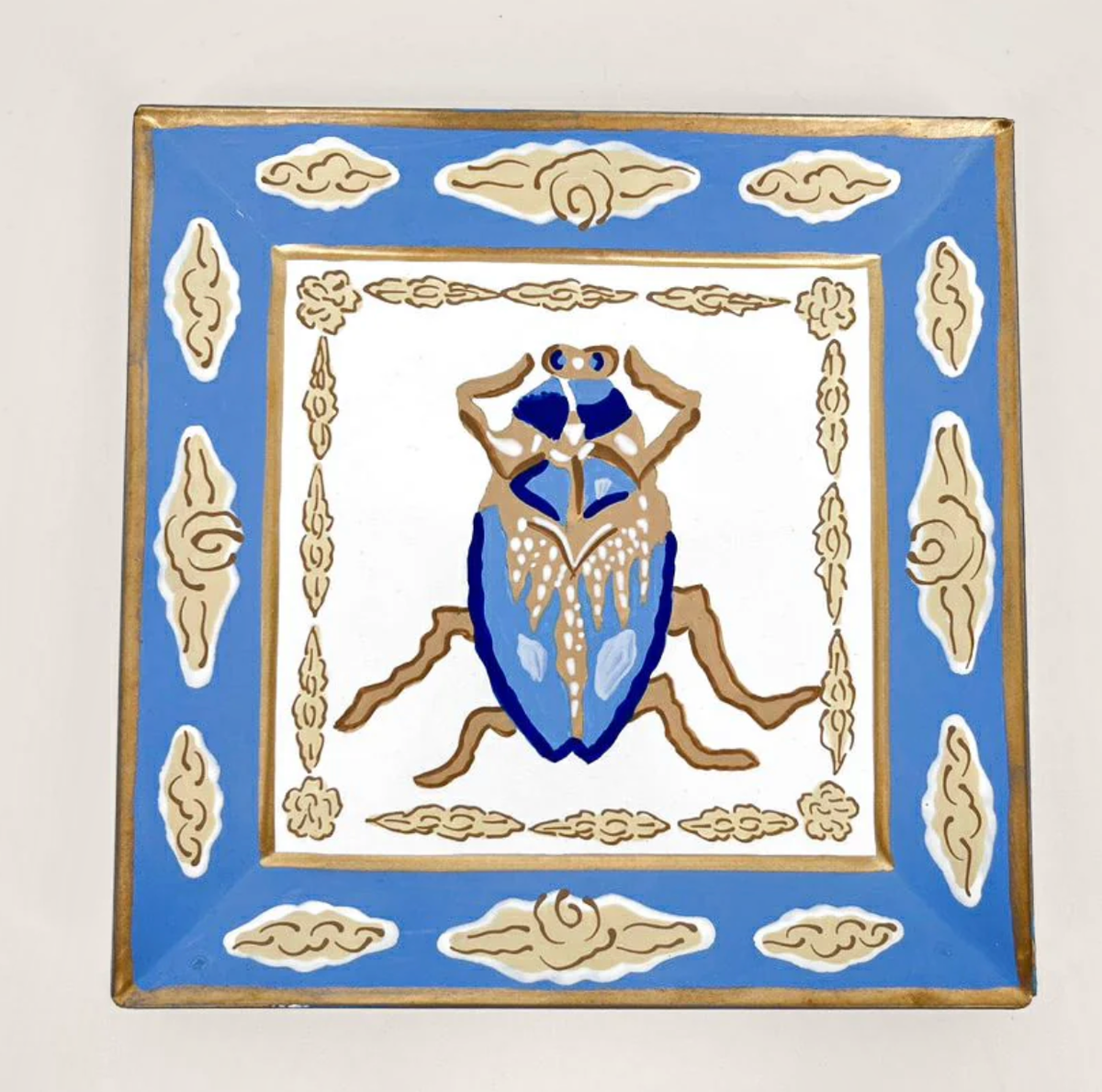 Blue Buggy Tray by Dana Gibson