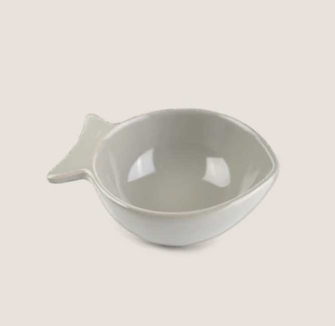 Stone Mini Fish-Shaped Stoneware Dip Bowl