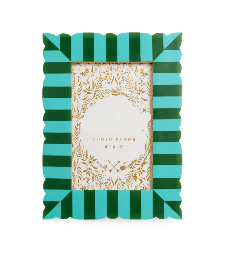 Turquoise Viva 4" X 6" Cut Edge Picture Frame