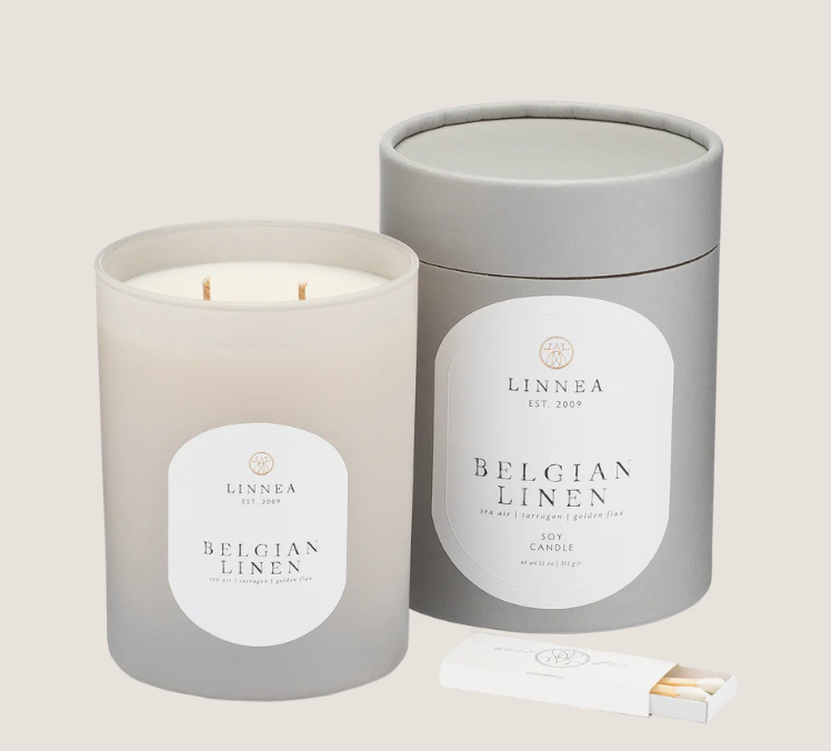 Belgian Linen 11oz Linnea Candle