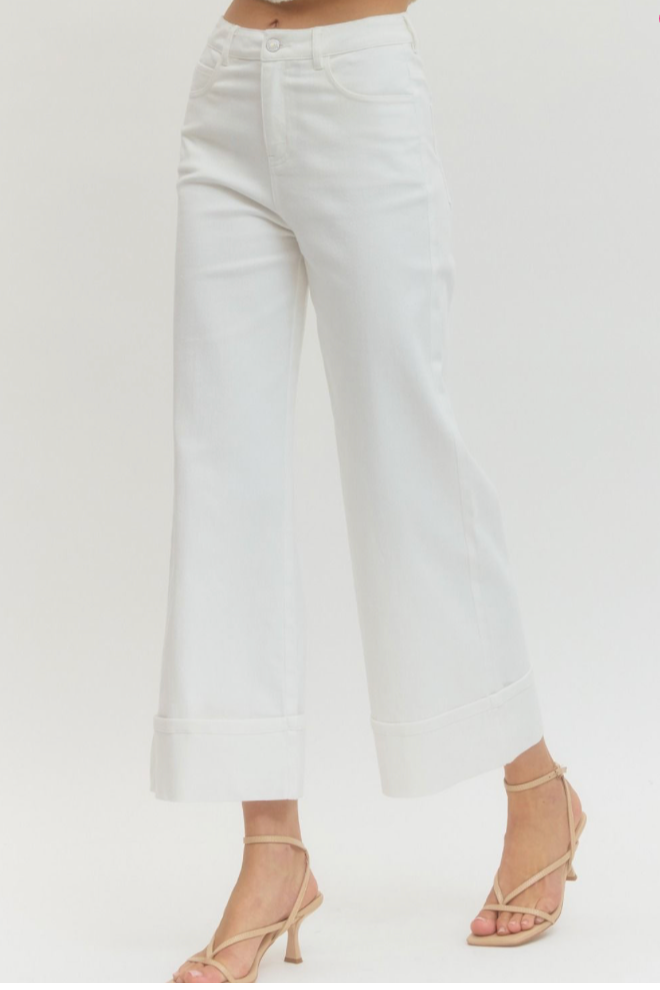 Weekend Edit Baggy Pants in Off White