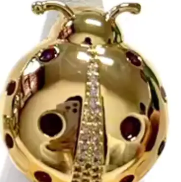 Lady Bug Lady Bug CZ Ring – Adjustable Gold Statement Ring