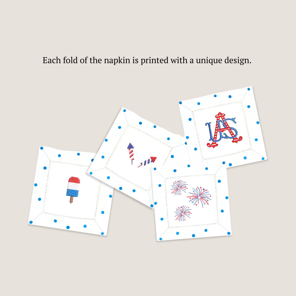 Patriotic Paper Cocktail Napkins USA