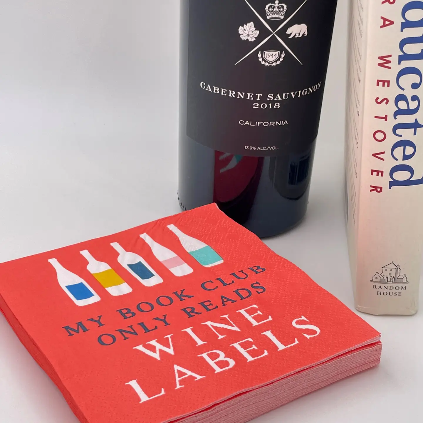 My Wine Club Reads Wine Labels- 20ct Cocktail Napkins