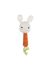 Bunny Bamboo Crochet Stick Rattle