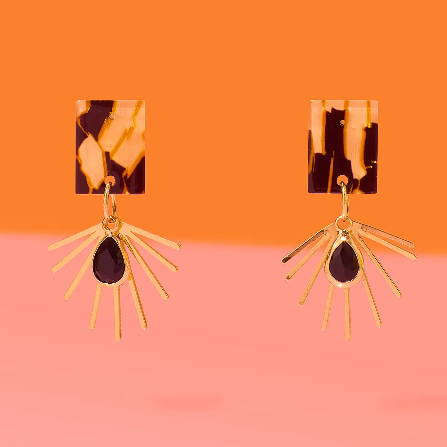 Tile Glam Small Dangle Earrings