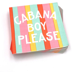 Cabana Boy Please - 20ct Funny Cocktail Napkins