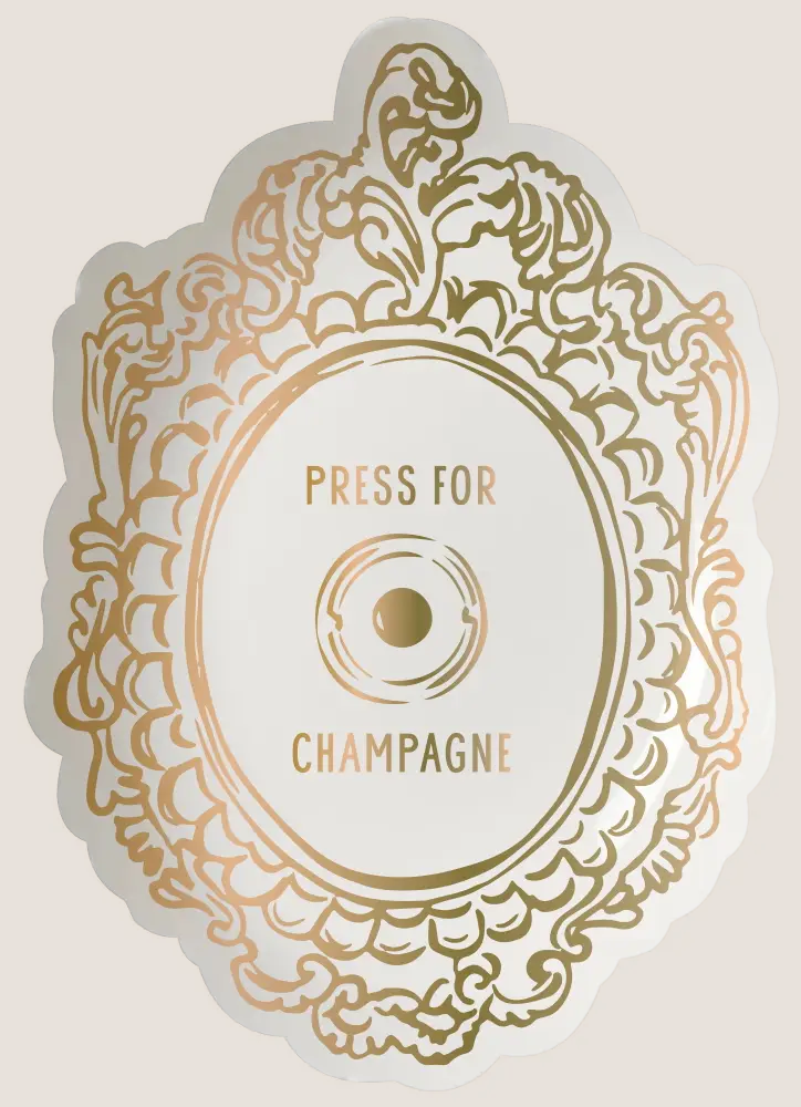 Press For Champagne Ceramic Trinket Tray