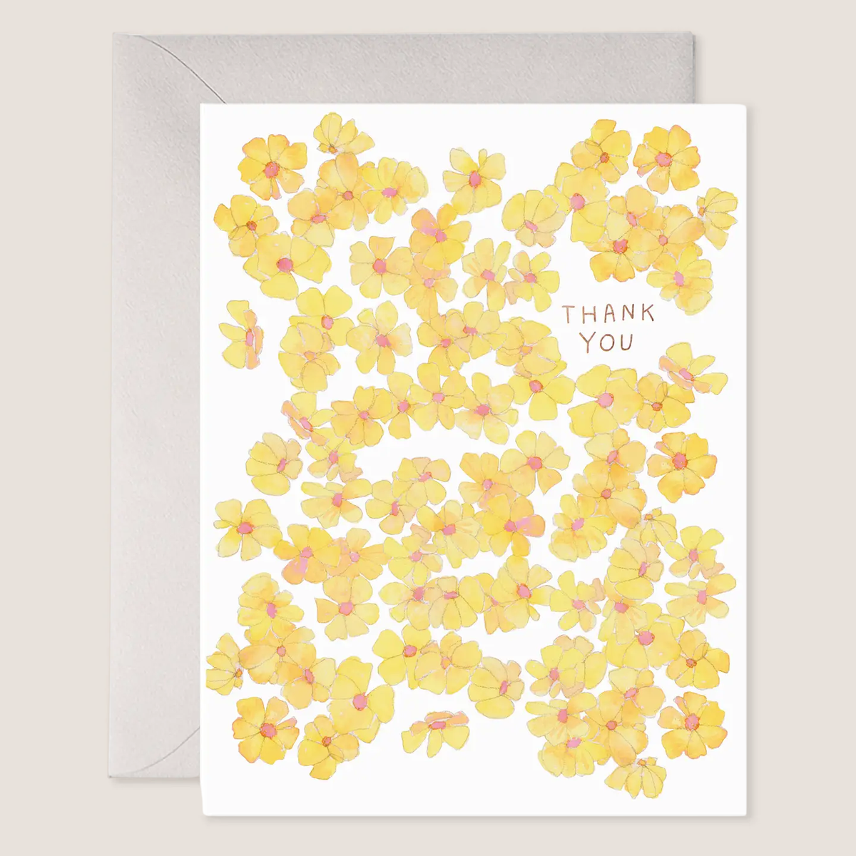 Yellow Flowers Thank You Card Set