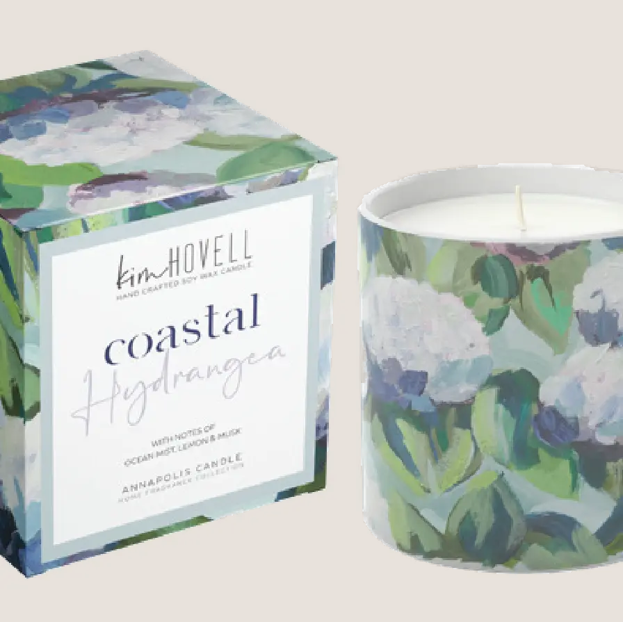 Coastal Hydrangea Boxed Candle Kim Hovell