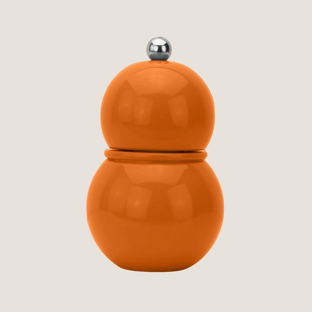 12cm Orange Lacquer Chubbie Salt or Pepper Grinder