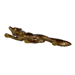 Antiqued Brass Running Fox Tabletop Decor
