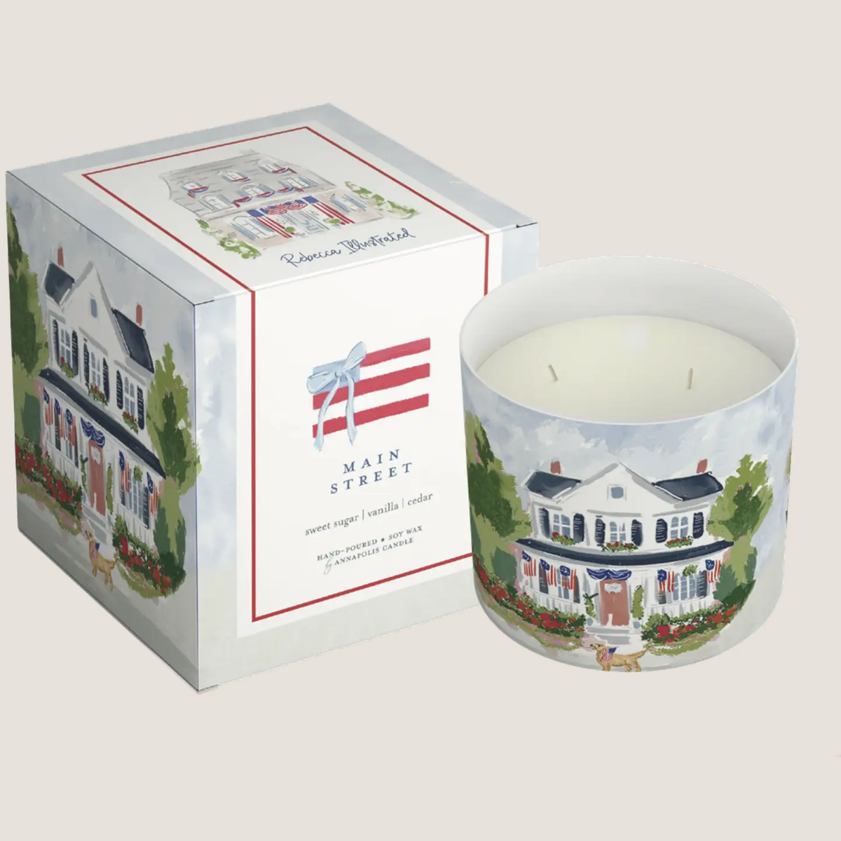 Main Street Americana Boxed Candle – Two Wick | Rebecca Illustrated