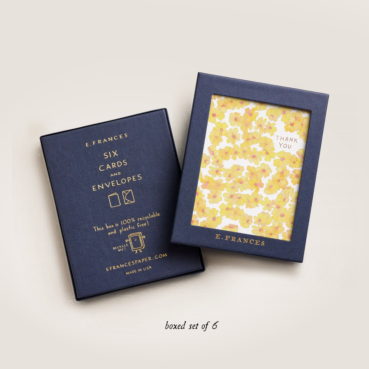 Yellow Flowers Thank You Card Set