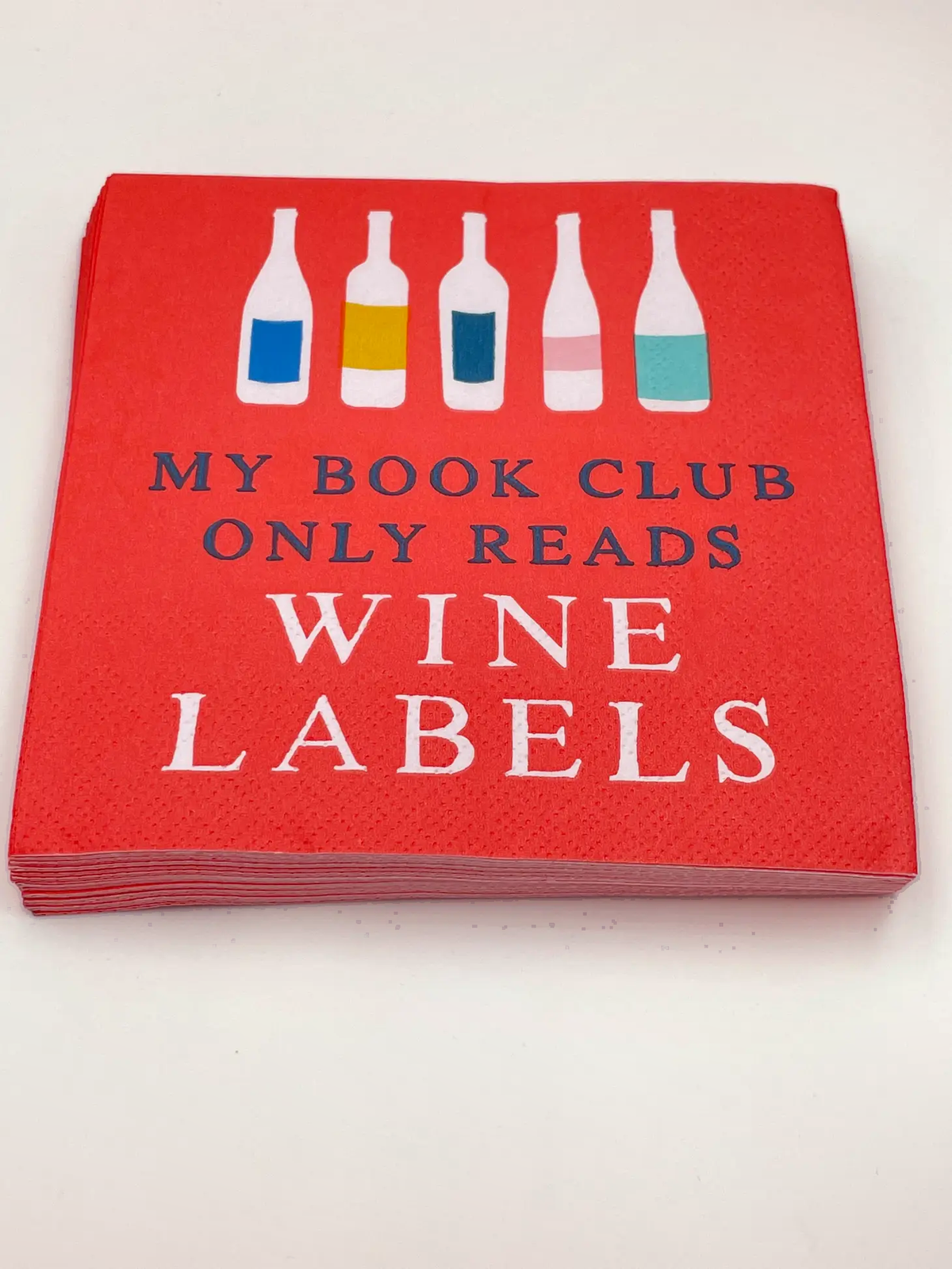 My Book Club Only Reads Wine Labels Cocktail Napkins