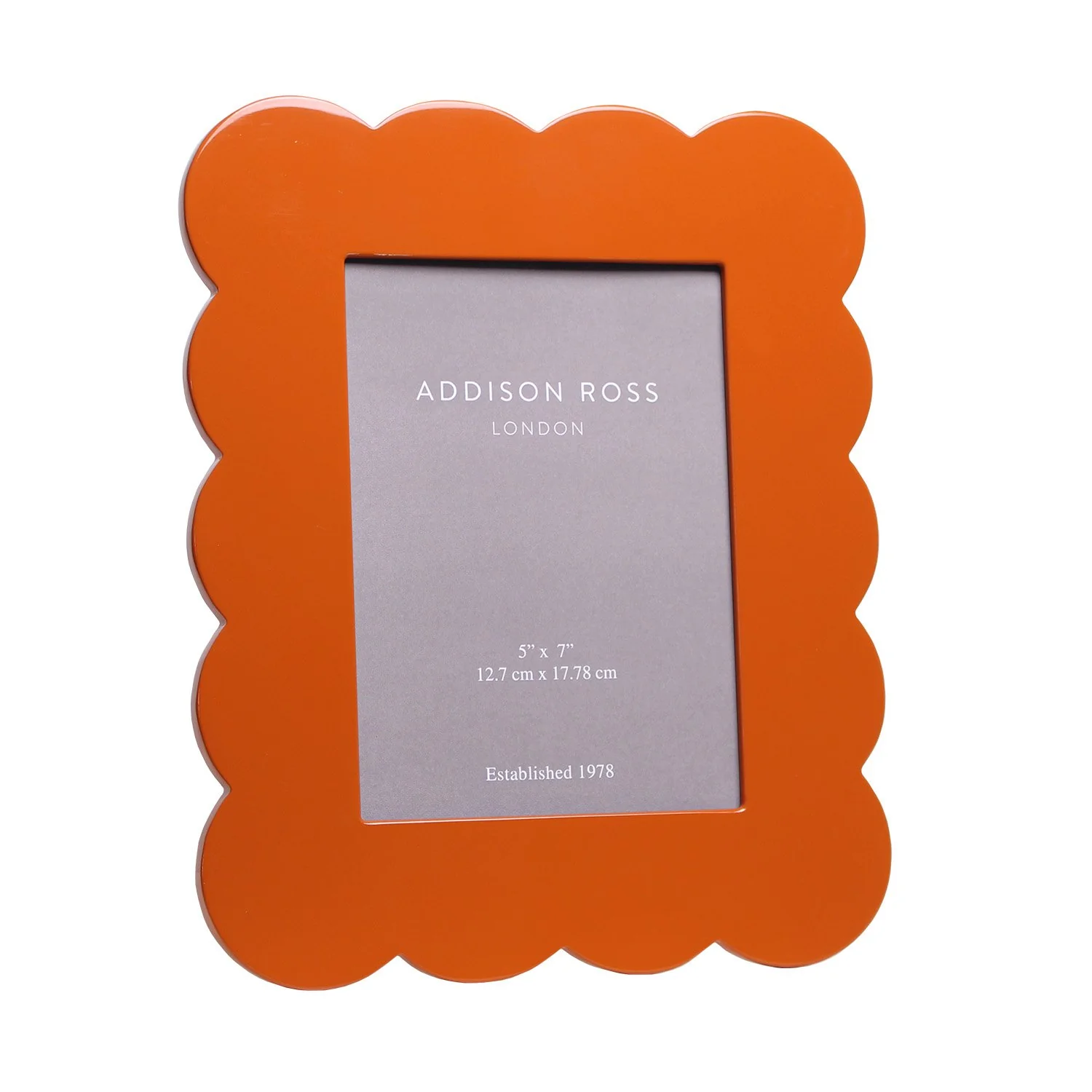Orange Scalloped Lacquer 5x7 Photo Frame