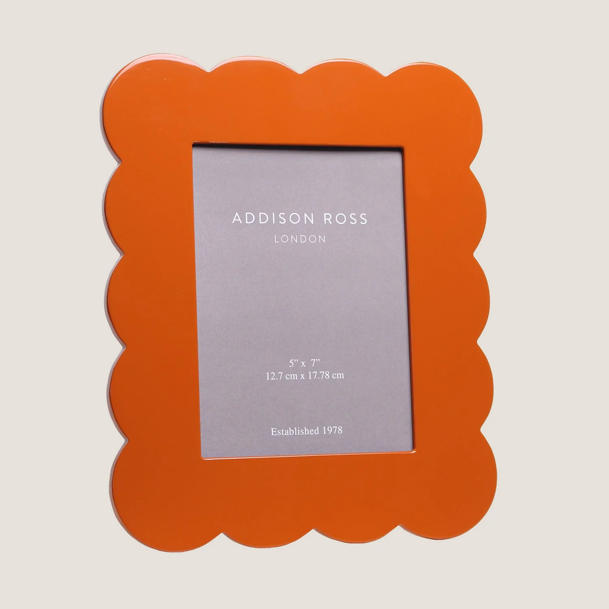 Orange Scalloped Lacquer 5x7 Photo Frame