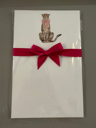 Leopard Pink Bow Note Pad