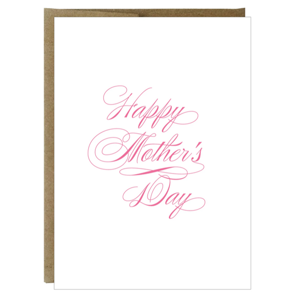 Happy Mothers Day Cursive Greeting Card Vivid Hue Home