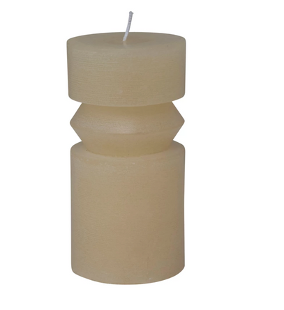 Unscented Cream Totem Pillar 3" Round x 6" H