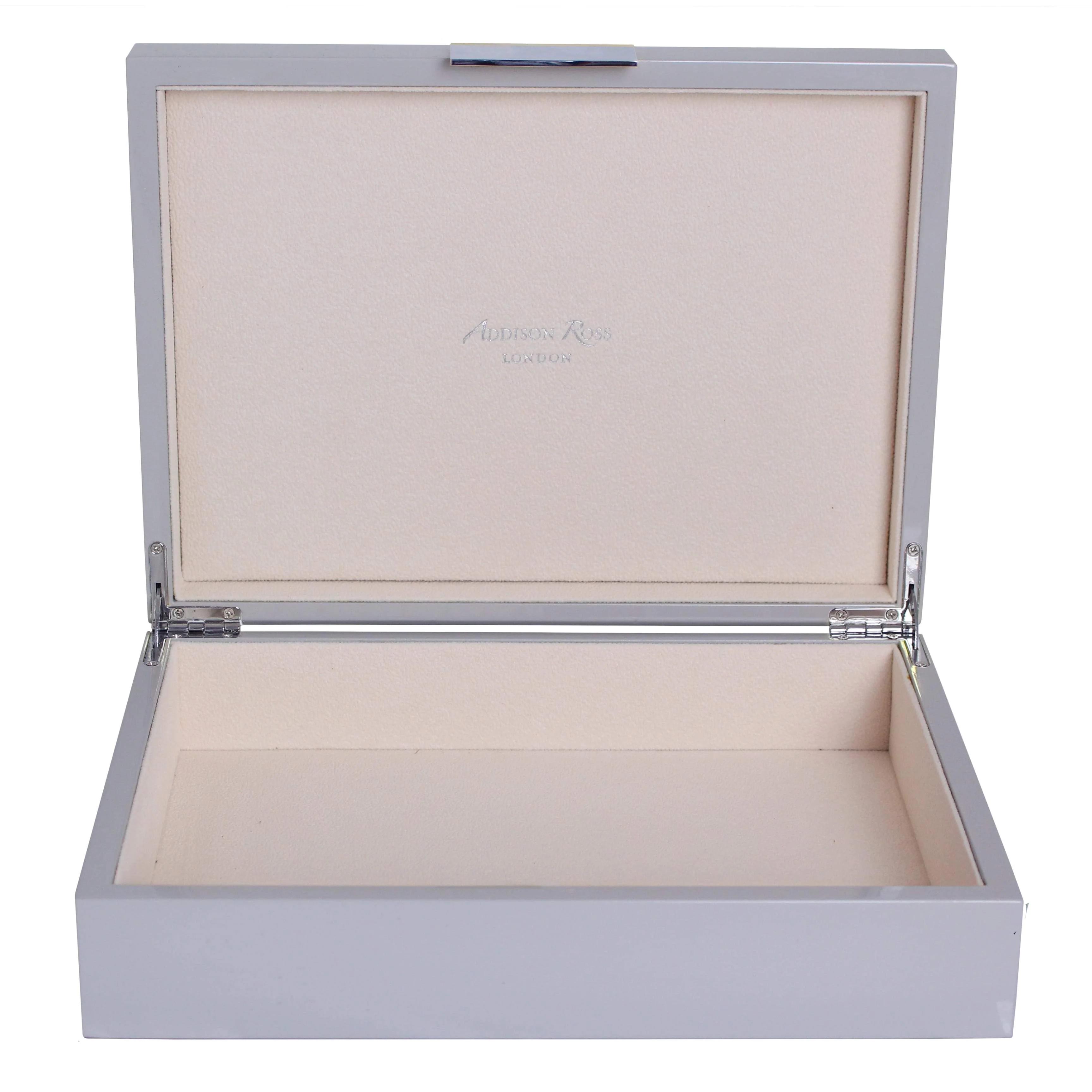 Chiffon Storage Box: Silver Trim 8x10