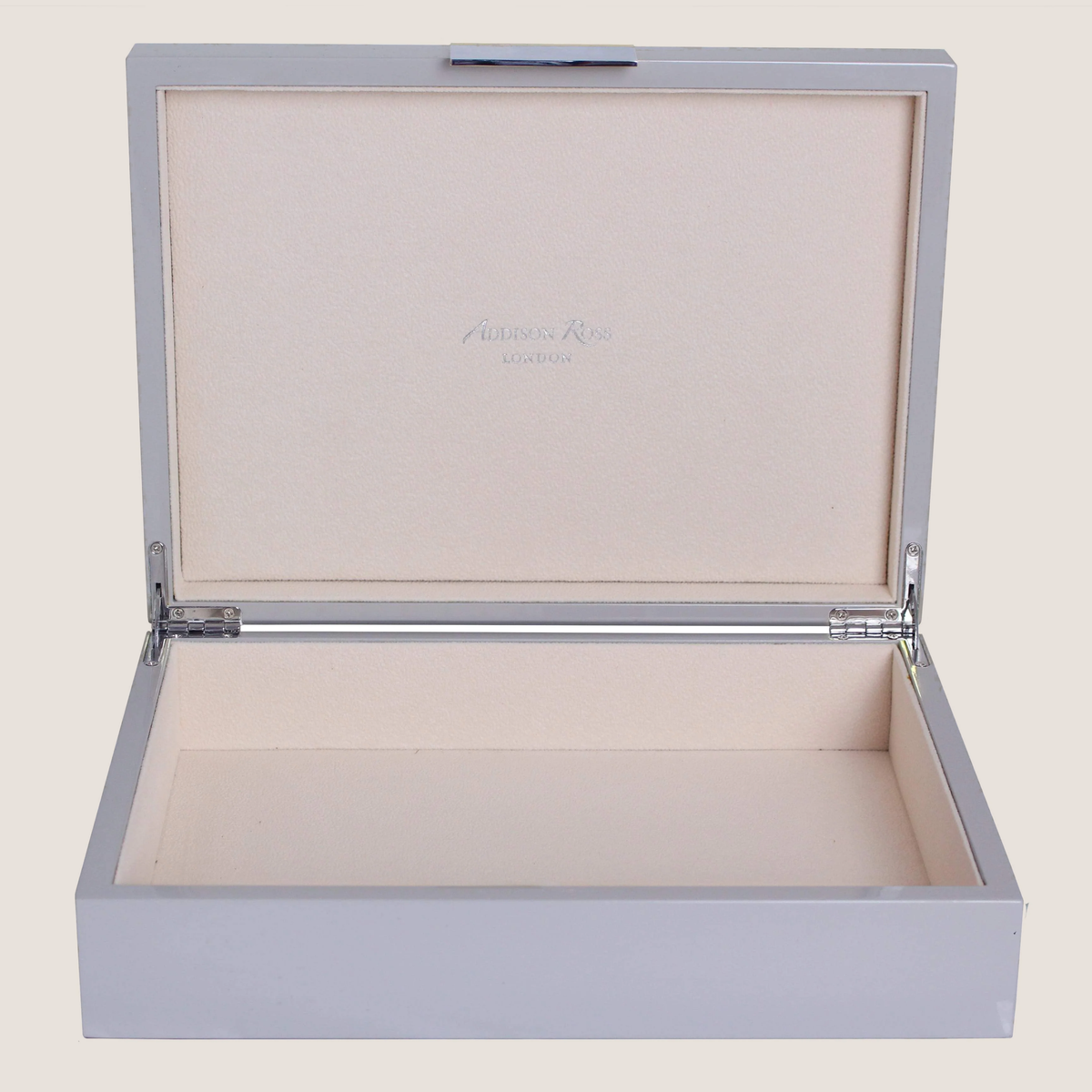 Chiffon Storage Box: Silver Trim 8x10