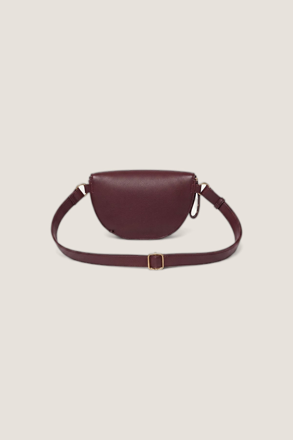 Back view of the Cassidy Burgundy Belt Bag with its adjustable strap.
