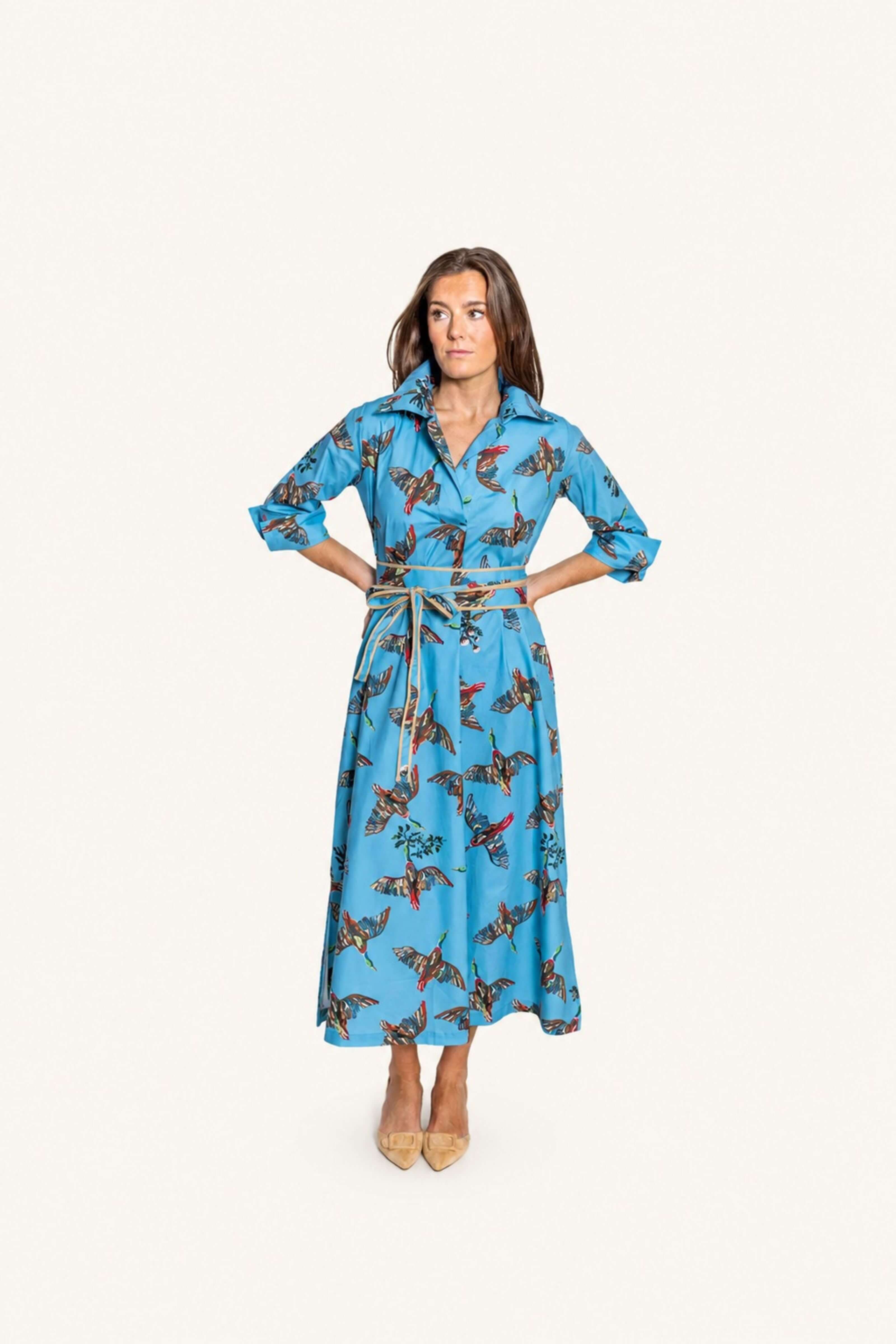 Berry Grove© Ruthie Shirt Dress Long with Tie