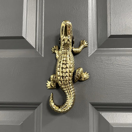 Alligator Brass Door Knocker