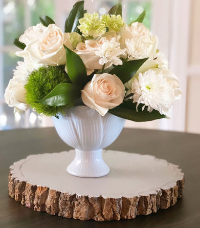 Small White Tulipiere Vase