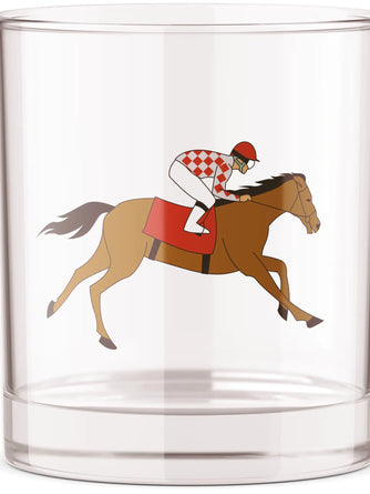 Derby Race Horse Rocks Glass