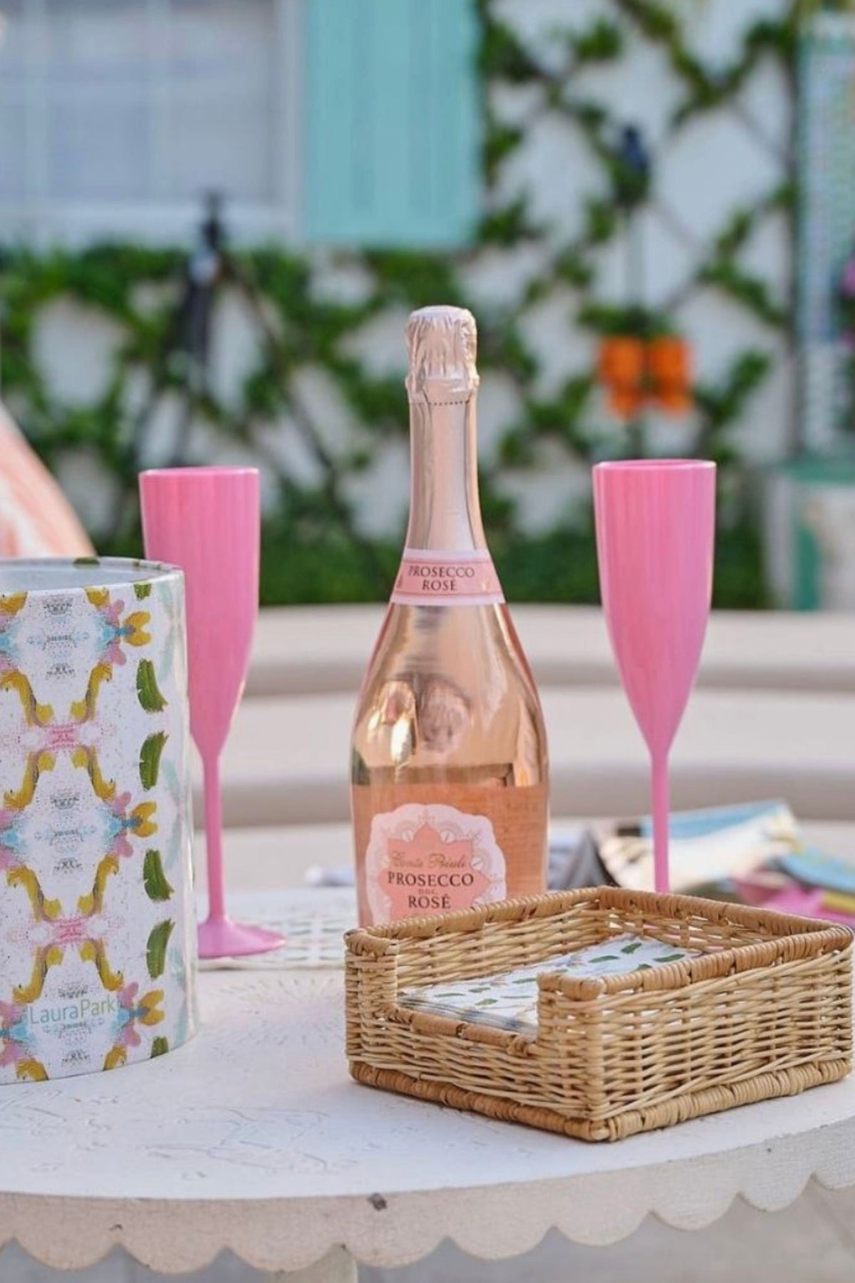 Pink Acrylic Champagne Flutes