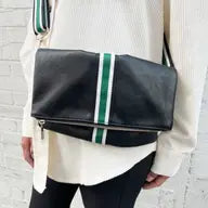Black w/Green and White Rory Luxe Crossbody