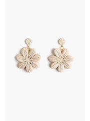 Floral Shells Beaded Earrings