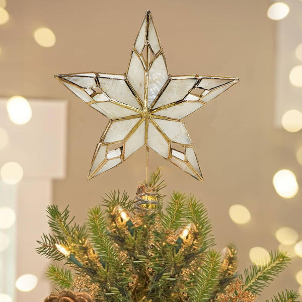Mother of Pearl Star Tree Topper