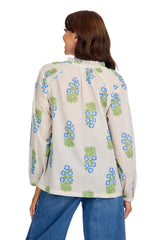 Cambric Ruffle Poet Blouse