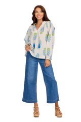 Cambric Ruffle Poet Blouse