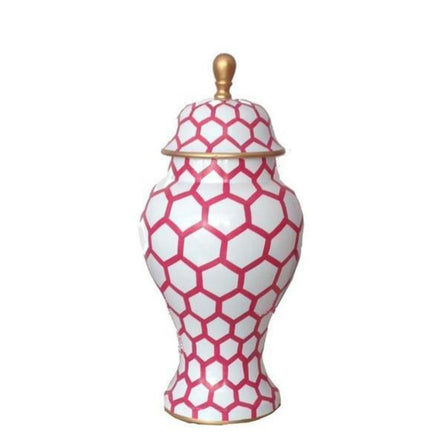 Small Pink Mesh Ginger Jar